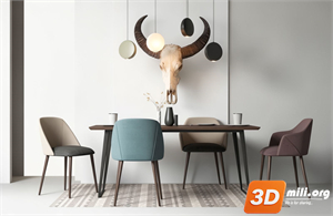 Dining Table Set Skp Files